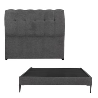 Foto 1 | Foto 1 | Cabecera Dicasa Nube + Base Cama Slim Gris Queen Size