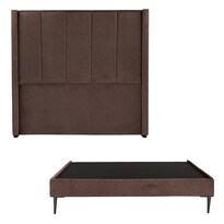 Cabecera Dicasa Nizza + Base Cama Slim Café Queen Size