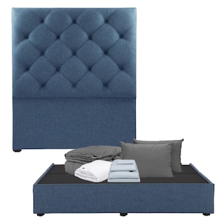 Foto 1 | Foto 1 | Cabecera Dicasa Ikki Azul + Base Cama King Size + Almohada 2pack + Protector Cloud + Sabanas Softy + Edredon Homy