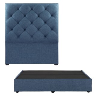 Foto 2 | Foto 2 | Cabecera Dicasa Ikki Azul + Base Cama King Size + Almohada 2pack + Protector Cloud + Sabanas Softy + Edredon Homy