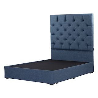 Foto 1 | Foto 1 | Cabecera Dicasa Capri + Base Cama Azul Matrimonial