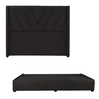 Foto 1 | Foto 1 | Cabecera Dicasa Aurora Negro King Size + Base Cama Negro