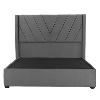 Foto 2 | Foto 2 | Cabecera Dicasa Aurora Gris + Base Cama Gris Queen Size