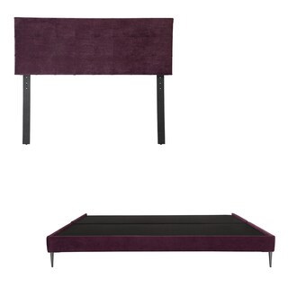 Foto 1 | Foto 1 | Cabecera Catania Morado + Base Cama Slim Morado King Size