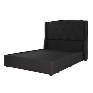 Foto 2 | Foto 2 | Cabecera Dicasa Zefyr Negro Matrimonial + Base Cama + Almohada 2pack + Protector Cloud + Sabanas Softy + Edredon Homy
