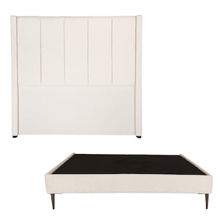 Foto 2 | Foto 2 | Cabecera Nizza Crema Queen Size + Base Slim + Almohada 2pack + Protector Cloud + Sabanas Softy + Edredon Homy