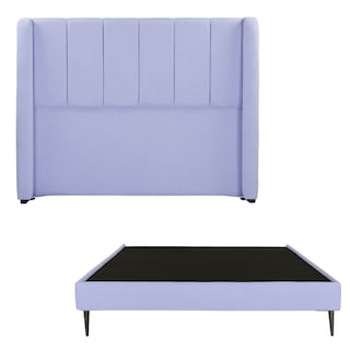 Foto 1 | Foto 1 | Cabecera Foss Lila + Base Cama Slim Individual