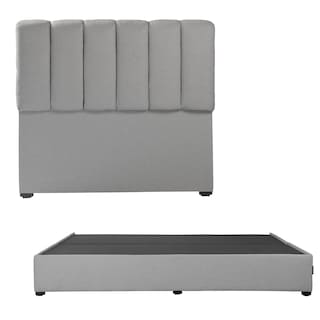 Foto 1 | Foto 1 | Cabecera Dicasa Kami Gris King Size + Base Cama