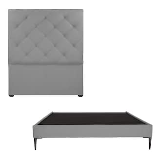 Foto 2 | Foto 2 | Cabecera Dicasa Ikki Color Gris Individual + Base Cama Slim Dicasa Color Gris Individual