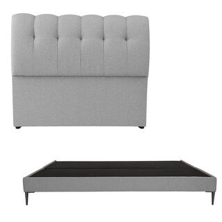 Foto 1 | Foto 1 | Cabecera Dicasa Nube Color Gris King Size + Base Cama Slim Dicasa Color Gris King Size