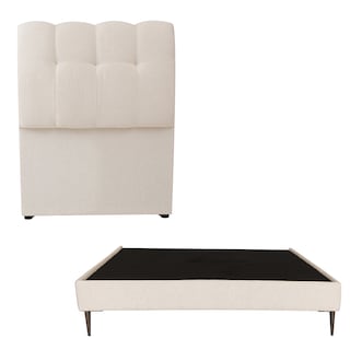 Foto 1 | Foto 1 | Cabecera Dicasa Nube Color Beige Claro Individual + Base Cama Slim Dicasa Color Beige Claro Individual