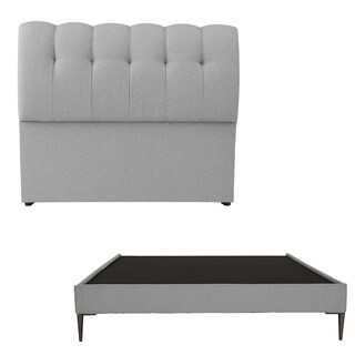 Foto 1 | Foto 1 | Cabecera Dicasa Nube Colorgris Queen Size + Base Cama Slim Dicasa Color Gris Queen Size