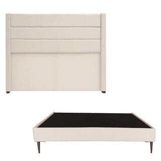 Foto 2 | Foto 2 | Cabecera Dicasa Lugo Color Beige King Size + Base Cama Slim Dicasa Color Beige King Size