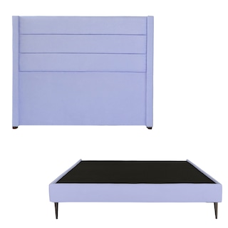 Foto 2 | Foto 2 | Cabecera Dicasa Lugo Color Lila Queen Size + Base Cama Slim Dicasa Color Lila Queen Size