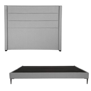 Foto 1 | Foto 1 | Cabecera Dicasa Lugo Color Gris King Size + Base Cama Slim Dicasa Color Gris King Size
