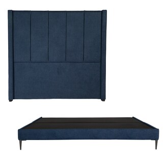 Foto 1 | Foto 1 | Cabecera Dicasa Nizza Color Azul King Size + Base Cama Slim Dicasa Color Azul King Size
