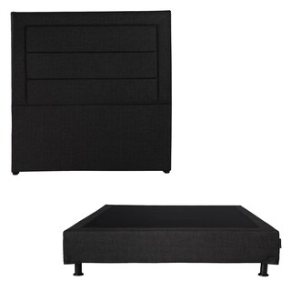 Foto 1 | Foto 1 | Cabecera Dicasa Blend Color Negro Matrimonial + Box Dicasa Color Negro Matrimonial
