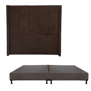 Foto 1 | Foto 1 | Cabecera Dicasa Nizza Color Chocolate King Size + Box Dicasa Color Chocolate King Size