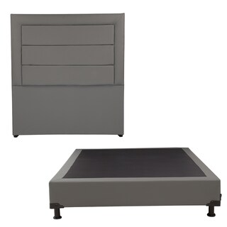 Foto 1 | Foto 1 | Cabecera Dicasa Bolt Color Gris Rata Queen Size + Box Dicasa Color Gris Rata Queen Size