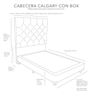 Foto 7 | Foto 7 | Cabecera Dicasa Calgary Color Negro King Size+ Box Dicasa Color Negro King Size