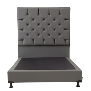 Foto 2 | Foto 2 | Cabecera Dicasa Calgary Color Gris Rata King Size + Box Dicasa Color Gris Rata King Size