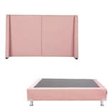 Cabecera Dicasa Milan Color Pink Individual + Box Dicasa Color Pink Individual