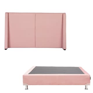 Foto 1 | Foto 1 | Cabecera Dicasa Milan Color Pink Individual + Box Dicasa Color Pink Individual
