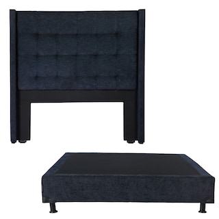 Foto 1 | Foto 1 | Cabecera Dicasa Titan Color Azul Queen Size + Box Dicasa Color Azul Queen Size