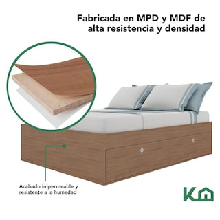 Foto 4 | Foto 4 | Base Cama Matrimonial Con Cajones Compartimientos Kingshouse