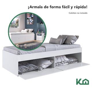 Foto 6 | Foto 6 | Base Cama Individual Con Cajones Kingshouse Recamara