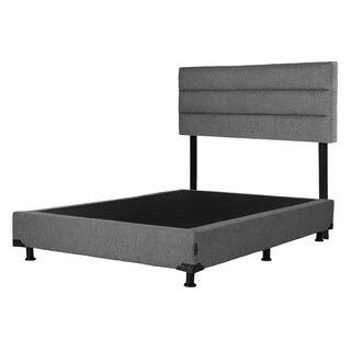 Foto 3 | Foto 3 | Cabecera Dicasa Logan Color Gris Individual + Box Dicasa Color Gris Individual