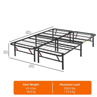 Foto 4 | Foto 4 | Somier Con Plataforma Amazon Basics, Plegable, Tamaño Completo - Venta Internacional.