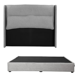 Foto 1 | Foto 1 | Cabecera Dicasa Becca Color Plata King Size + Base Cama Dicasa Color Plata King Size