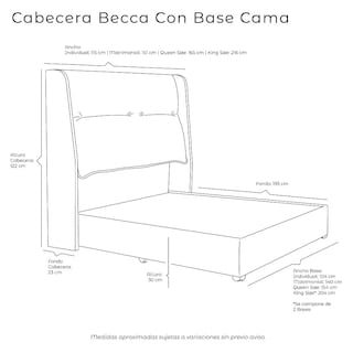 Foto 7 | Foto 7 | Cabecera Dicasa Becca Color Negro Queen Size + Base Cama Dicasa Color Negro Queen Size