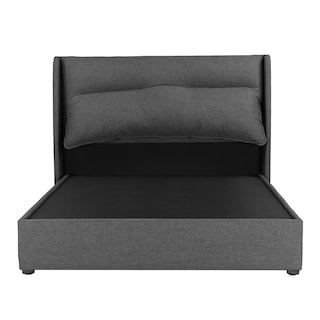 Foto 1 | Foto 1 | Cabecera Dicasa Becca Color Gris Oscuro Queen Size + Base Cama Dicasa Color Gris Oscuro Queen Size