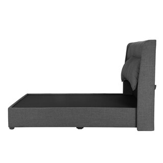 Foto 3 | Foto 3 | Cabecera Dicasa Becca Color Gris Oscuro Matrimonial + Base Cama Dicasa Color Gris Oscuro Matrimonial