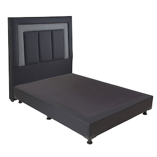 Foto 2 | Foto 2 | Cabecera Dicasa Vento Color Negro Matrimonial + Box  Dicasa Color Negro Matrimonial