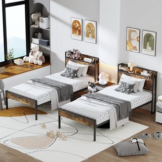 Foto 3 | Foto 3 | Cama Individual Furniturer Nami Marrón 210 X 98 X 96 Cm