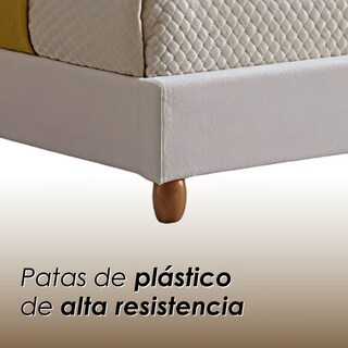Foto 8 | Foto 8 | Ilios Innova | Base De Cama Matrimonial Con Cabecera Arco Tapizada En Lino. Diseño Moderno Minimalista Blanco.