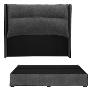 Foto 1 | Foto 1 | Cabecera Rogga Becca Color Gris Oxford King Size + Base Cama