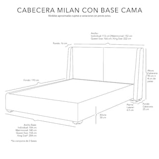 Foto 4 | Foto 4 | Cabecera Dicasa Milan Color Chocolate King Size + Base Cama Dicasa