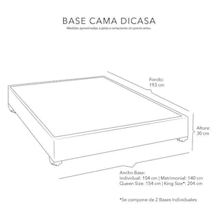 Foto 5 | Foto 5 | Base Cama Dicasa Platinado King Size