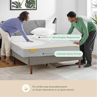 Foto 2 | Foto 2 | Colchón Matrimonial Nooz Prime En Caja 24 Cm + 2 Almohadas Responsive