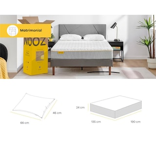 Foto 7 | Foto 7 | Colchón Matrimonial Nooz Prime En Caja 24 Cm + 2 Almohadas Responsive