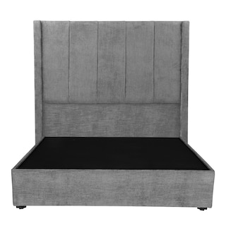 Foto 1 | Foto 1 | Cabecera Dicasa Nizza Gris Oscuro Matrimonial + Base Cama Dicasa Gris Oscuro