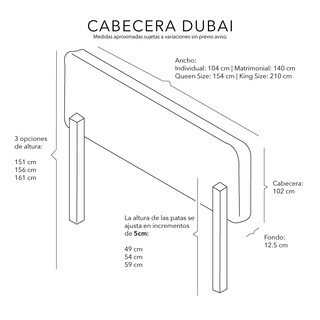 Foto 6 | Foto 6 | Cabecera Dicasa Dubai Gris Matrimonial