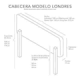 Foto 3 | Foto 3 | Cabecera Dicasa Londres color Negro Matrimonial