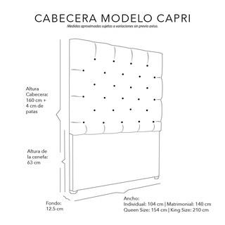 Foto 5 | Foto 5 | Cabecera Dicasa Capri Color Chocolate Individual