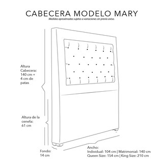 Foto 6 | Foto 6 | Cabecera Dicasa Mary color Chocolate Individual
