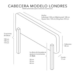 Foto 6 | Foto 6 | Cabecera Queen Size Dicasa Londres color Gris